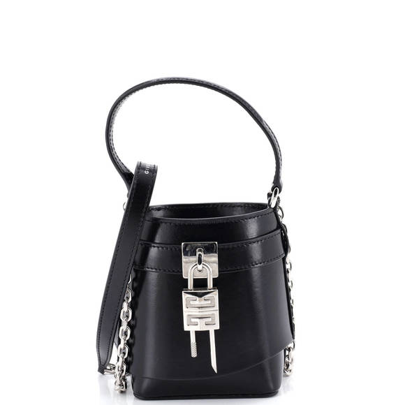 Givenchy Micro GV Shark Lock Bucket Bag Leather - Picture 1 of 5